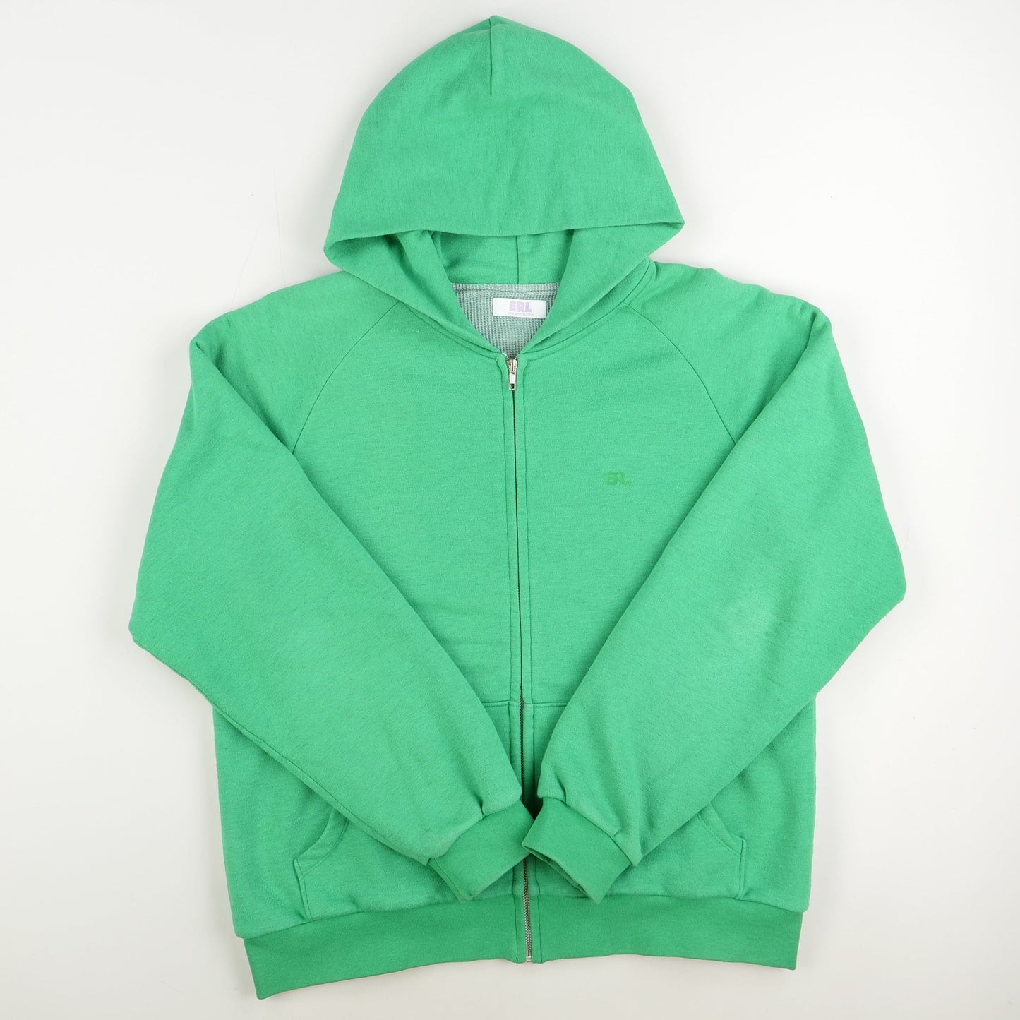 ERL Logo-print Zip-up Hoodie In Green